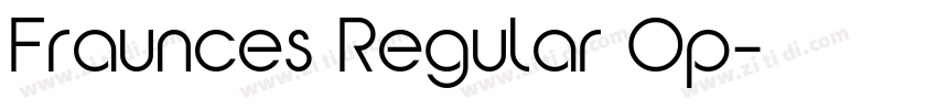Fraunces Regular Op字体转换